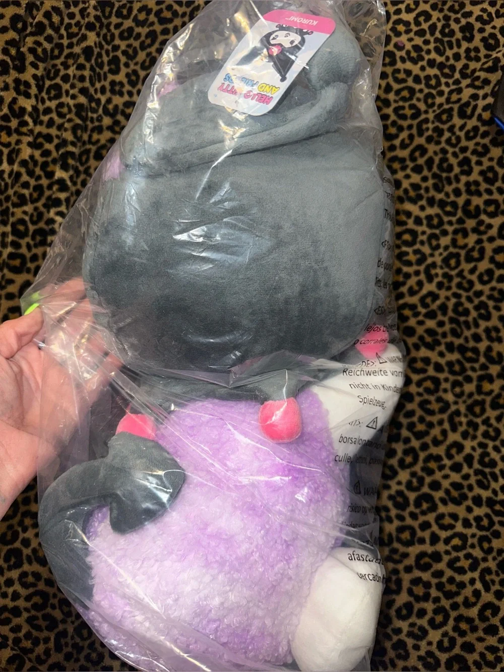 Supersized 18 Inch Kuromi Sleeping Plush Toy